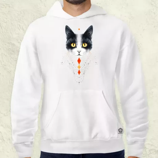 Pozitív alakzat negatív tér macska v5 férfi pulóver