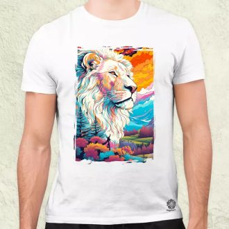 Pszichedelikus oroszlán v4 férfi póló