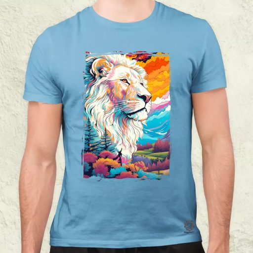 Pszichedelikus oroszlán v4 férfi póló