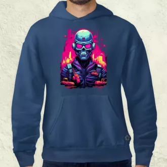 Retró cyberpunk v1 férfi pulóver