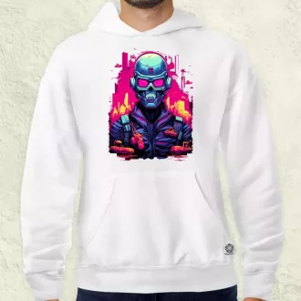Retró cyberpunk v1 férfi pulóver
