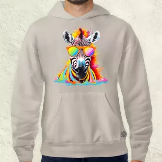 Szivárvány zebra férfi pulóver