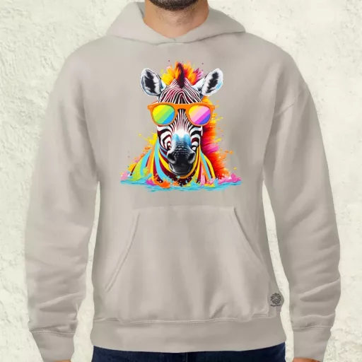Szivárvány zebra férfi pulóver