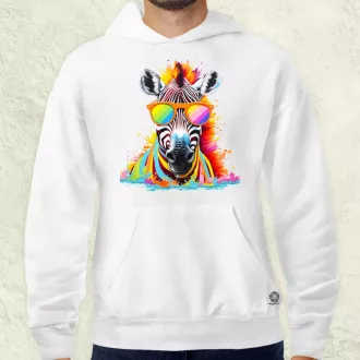 Szivárvány zebra férfi pulóver