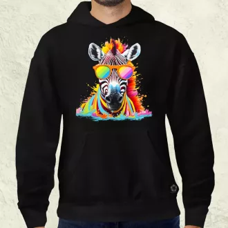 Szivárvány zebra férfi pulóver