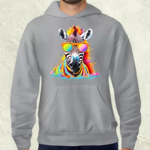 Szivárvány zebra férfi pulóver