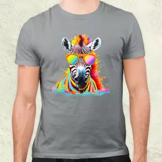Szivárvány zebra férfi póló
