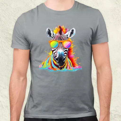 Szivárvány zebra férfi póló