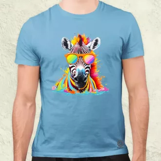 Szivárvány zebra férfi póló