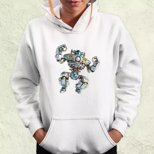 Táncoló boldog robot v3 női pulóver