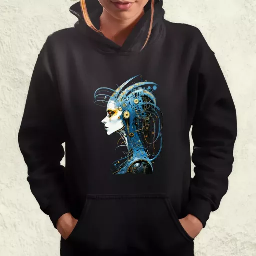 Szürreál kiborg páva v2 női pulóver