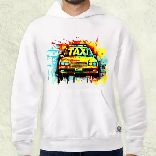 Taxi graffiti v2 férfi pulóver