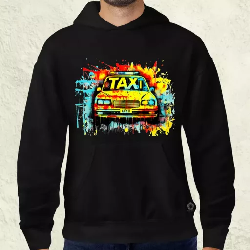 Taxi graffiti v2 férfi pulóver