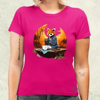 Vörös panda teázik v4 női póló