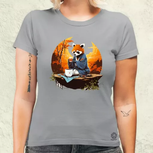 Vörös panda teázik v4 női póló