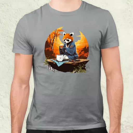 Vörös panda teázik v4 férfi póló