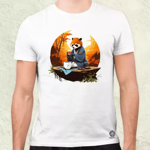 Vörös panda teázik v4 férfi póló