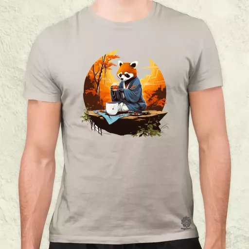 Vörös panda teázik v4 férfi póló