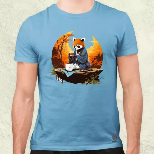 Vörös panda teázik v4 férfi póló