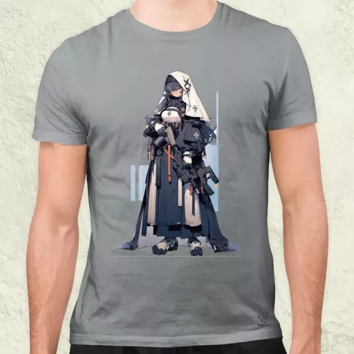 Dieselpunk anime apáca v1 férfi póló