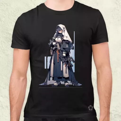 Dieselpunk anime apáca v1 férfi póló