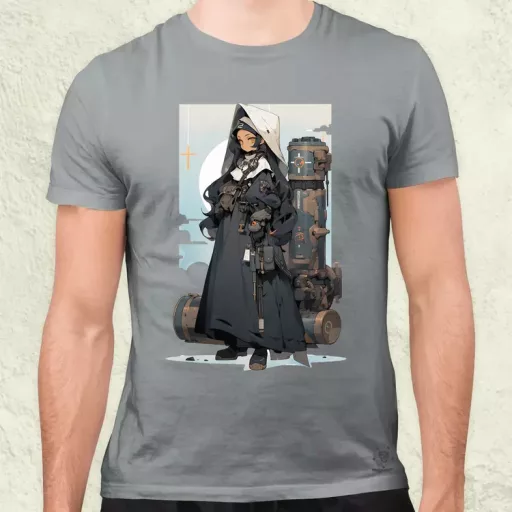 Dieselpunk anime apáca v3 férfi póló