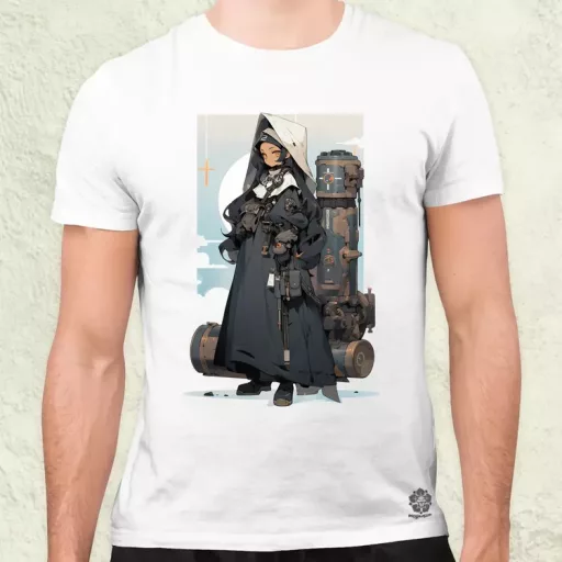 Dieselpunk anime apáca v3 férfi póló