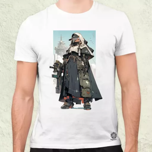 Dieselpunk anime apáca v4 férfi póló