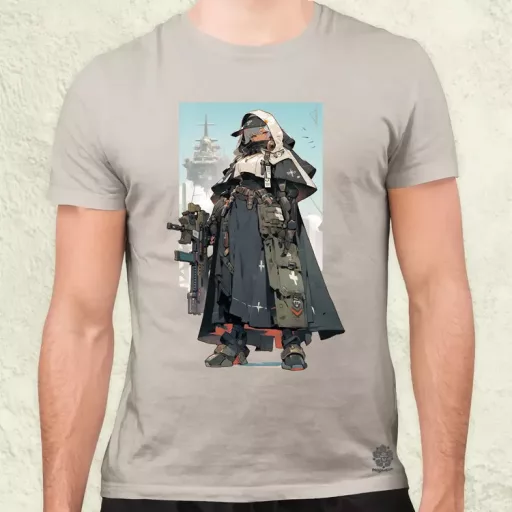 Dieselpunk anime apáca v4 férfi póló