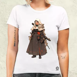 Dieselpunk anime apáca v6 női póló