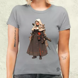 Dieselpunk anime apáca v6 női póló