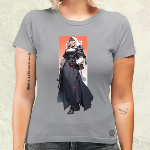 Dieselpunk anime apáca v7 női póló