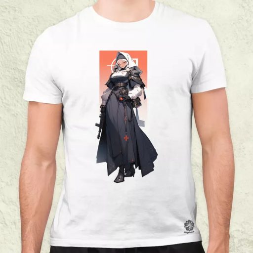 Dieselpunk anime apáca v7 férfi póló