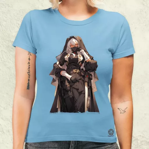 Dieselpunk anime apáca v8 női póló