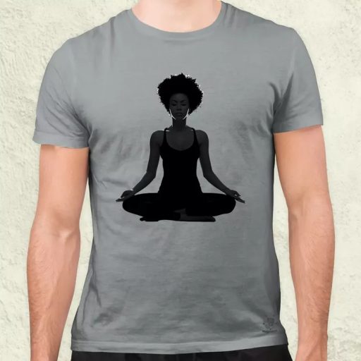 Jóga sziluett v1 férfi póló