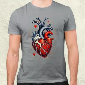 Anatom szív v2 férfi póló