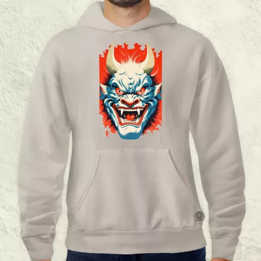 Hannya maszk fantázia v1 férfi pulóver