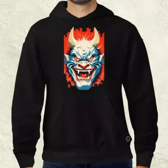 Hannya maszk fantázia v1 férfi pulóver