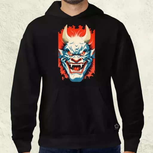 Hannya maszk fantázia v1 férfi pulóver