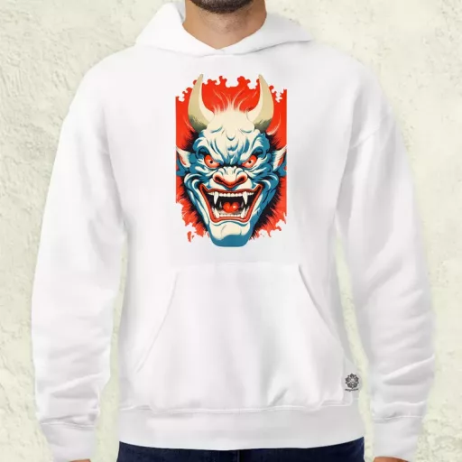 Hannya maszk fantázia v1 férfi pulóver