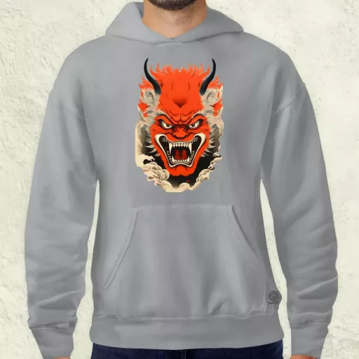 Hannya maszk fantázia v4 férfi pulóver