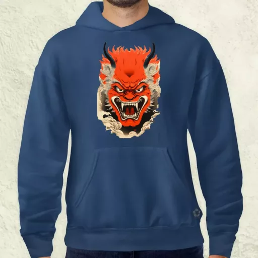 Hannya maszk fantázia v4 férfi pulóver