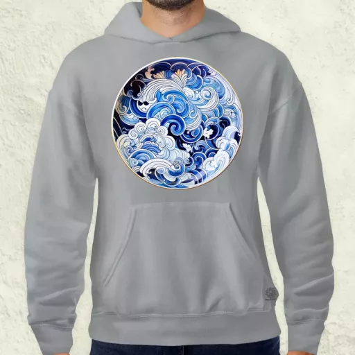 Japán népi porcelán v1 férfi pulóver