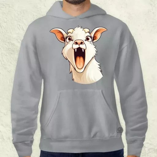 Kawaii kecske kiabál v1 férfi pulóver