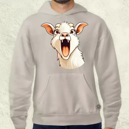 Kawaii kecske kiabál v1 férfi pulóver