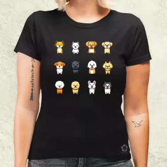 Kutya kollázs v1 női póló
