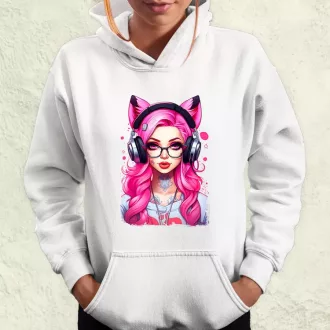 Pink gamer macskalány v4 női pulóver
