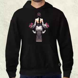 Pixelart Gésa hátulról v3 férfi pulóver