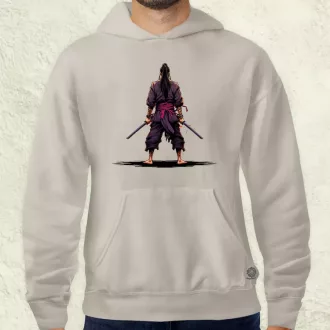 Pixelart Szamuráj hátulról v2 férfi pulóver