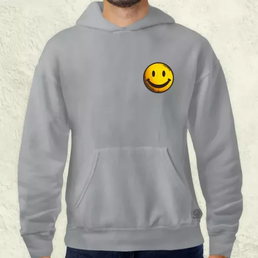 Smile graffiti zseb férfi pulóver